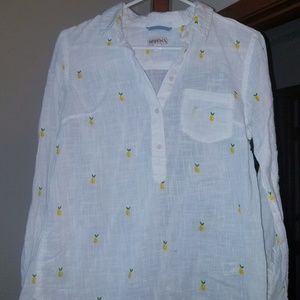 Merona Long sleeved Pineapple Blouse